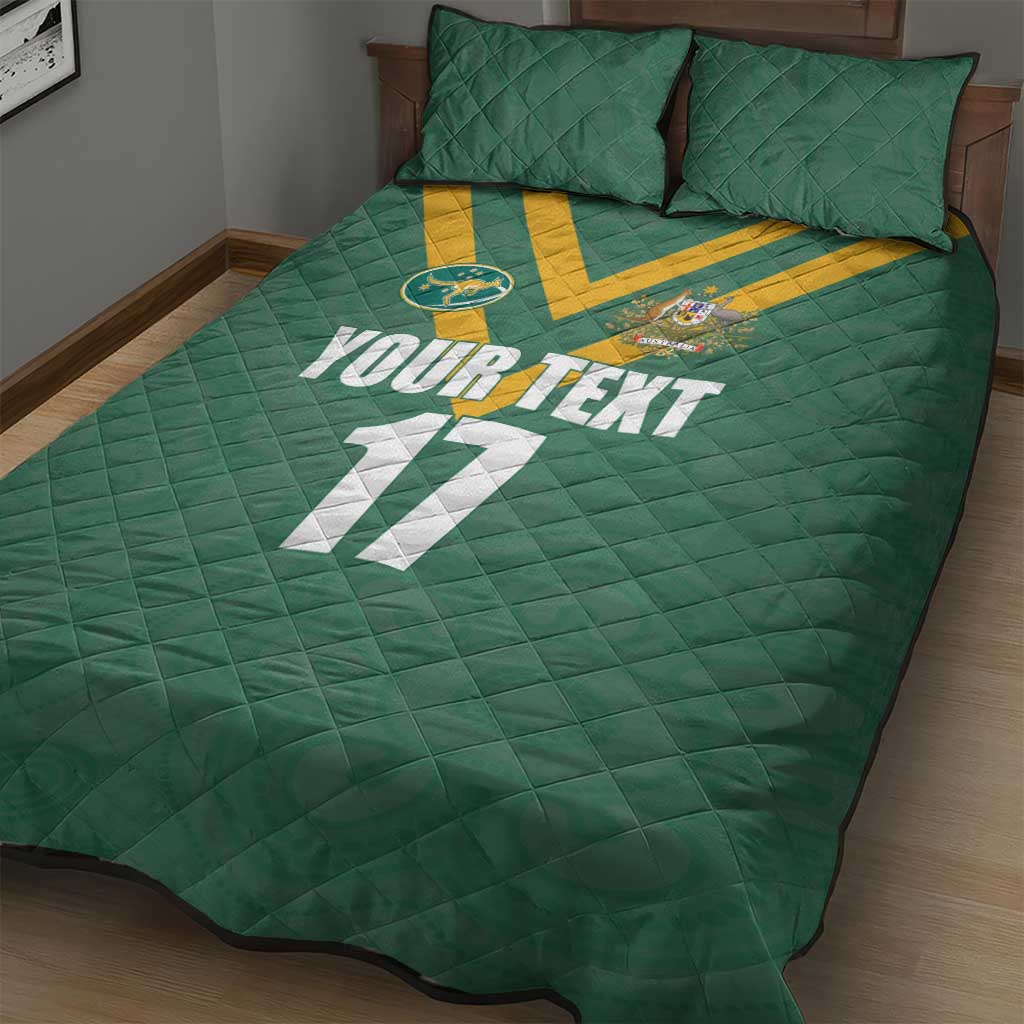Custom Australia Rugby Quilt Bed Set Sporty Style