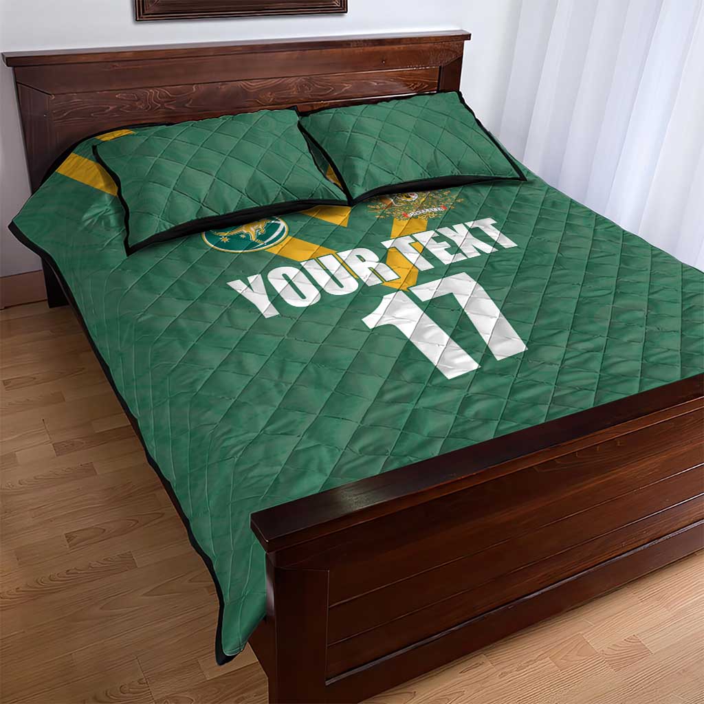 Custom Australia Rugby Quilt Bed Set Sporty Style