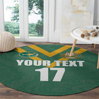 Custom Australia Rugby Round Carpet Sporty Style