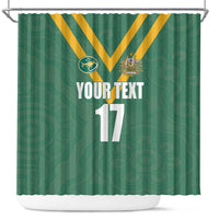 Custom Australia Rugby Shower Curtain Sporty Style