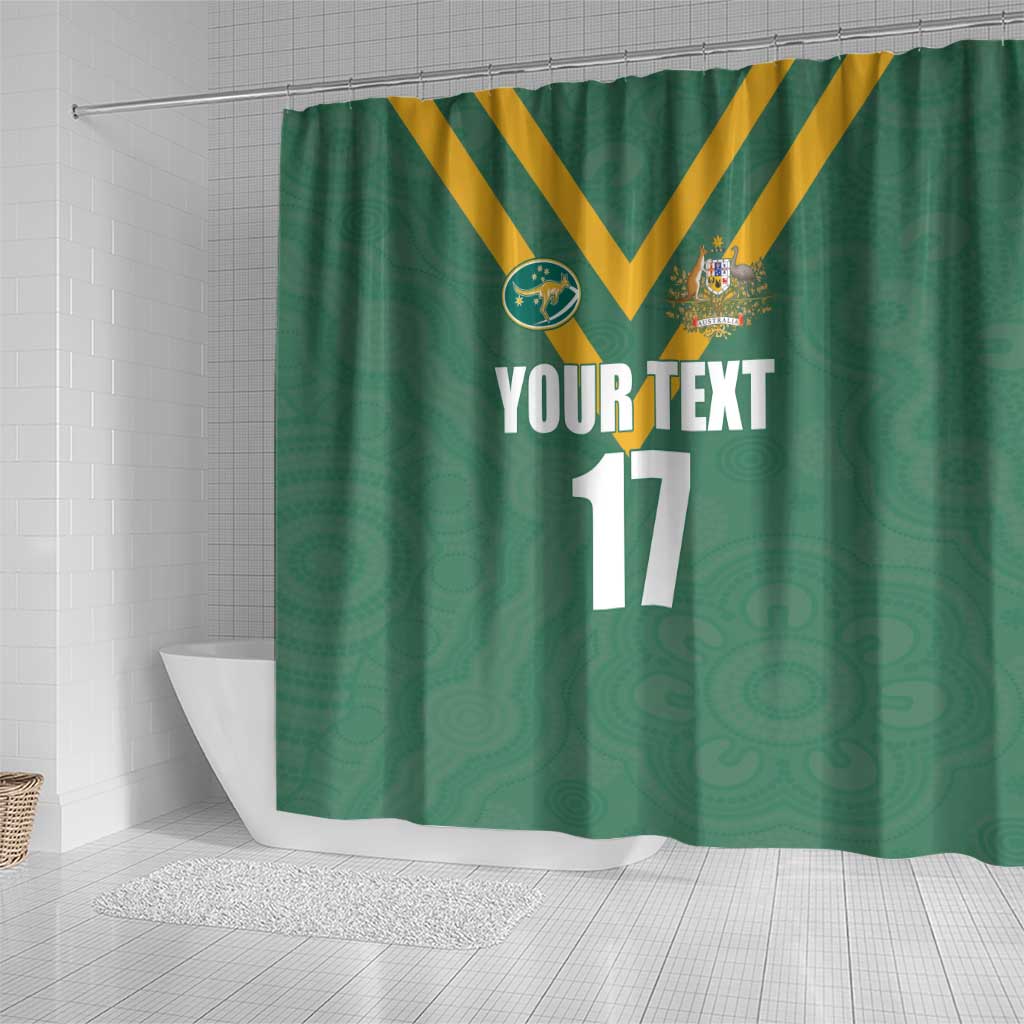 Custom Australia Rugby Shower Curtain Sporty Style
