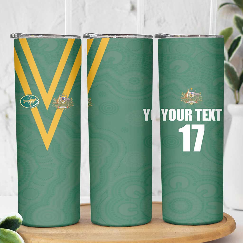 Custom Australia Rugby Skinny Tumbler Sporty Style