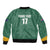 Custom Australia Rugby Sleeve Zip Bomber Jacket Sporty Style