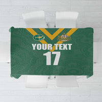 Custom Australia Rugby Tablecloth Sporty Style