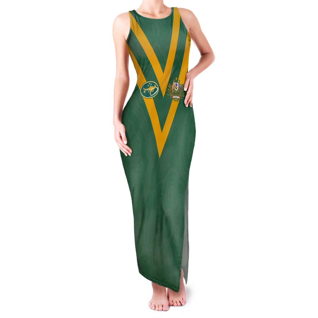 Custom Australia Rugby Tank Maxi Dress Sporty Style