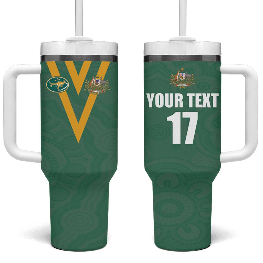 Custom Australia Rugby Tumbler With Handle Sporty Style