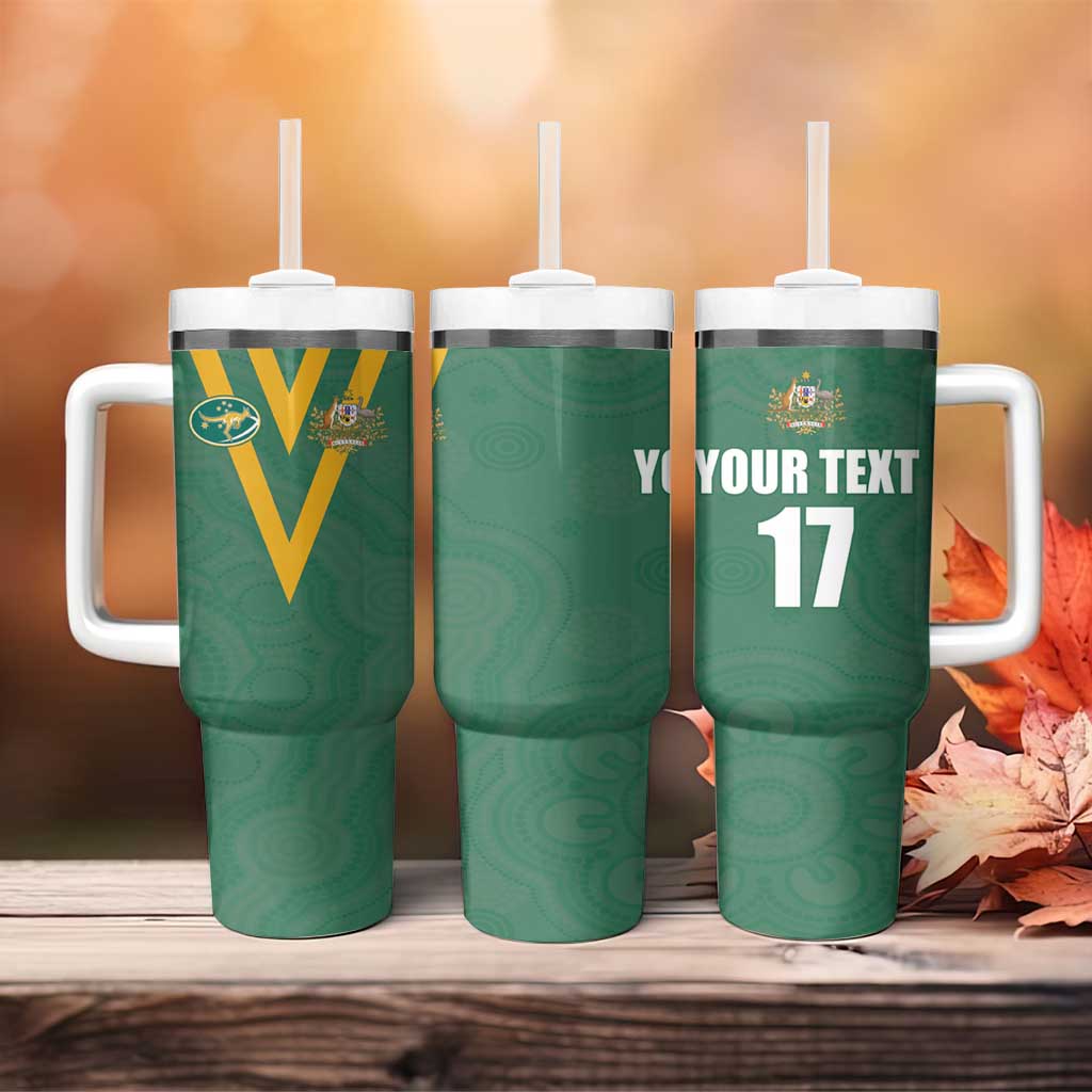 Custom Australia Rugby Tumbler With Handle Sporty Style