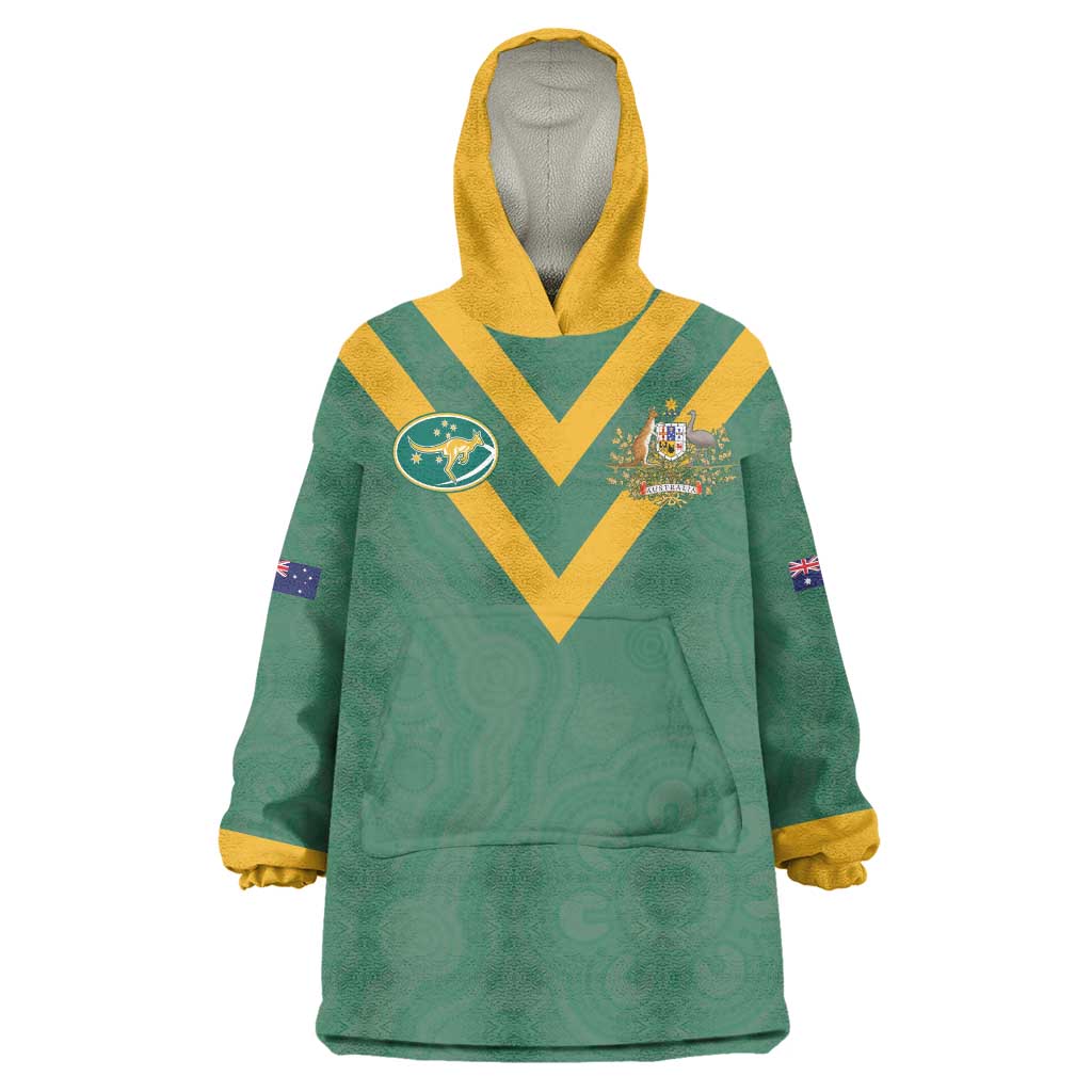 Custom Australia Rugby Wearable Blanket Hoodie Sporty Style