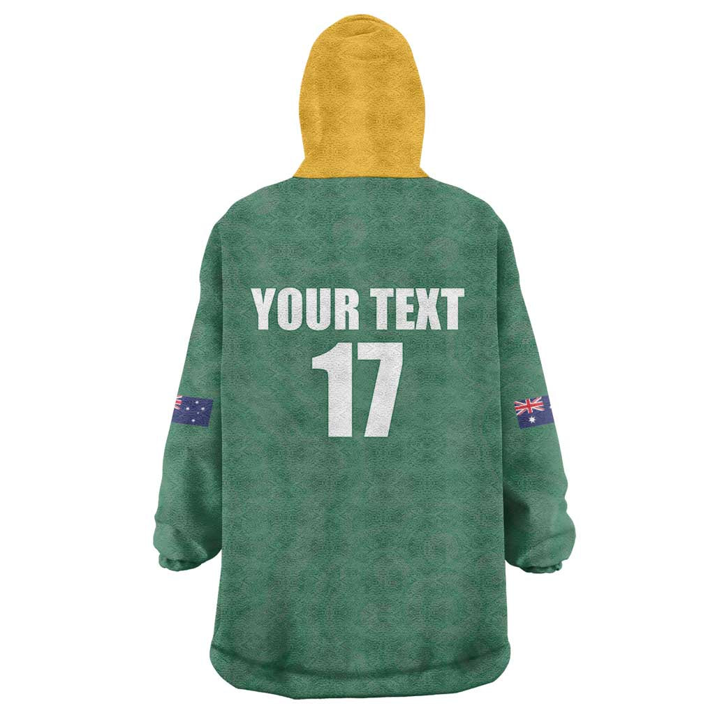 Custom Australia Rugby Wearable Blanket Hoodie Sporty Style