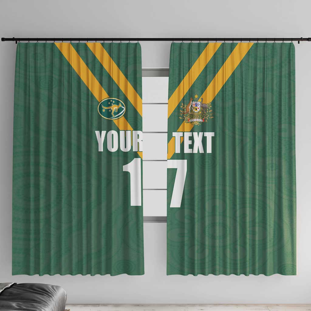 Custom Australia Rugby Window Curtain Sporty Style