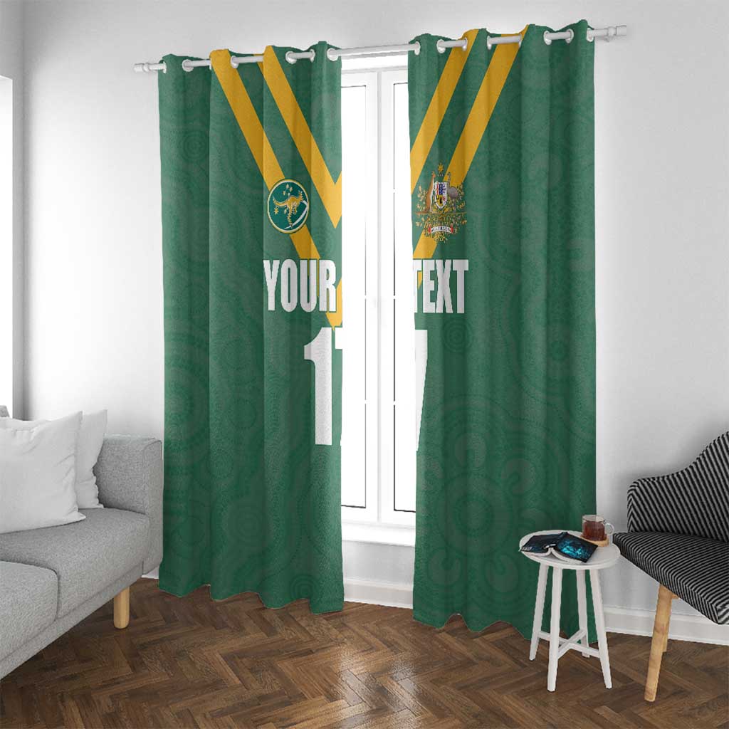 Custom Australia Rugby Window Curtain Sporty Style
