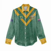 Custom Australia Rugby Women Casual Shirt Sporty Style