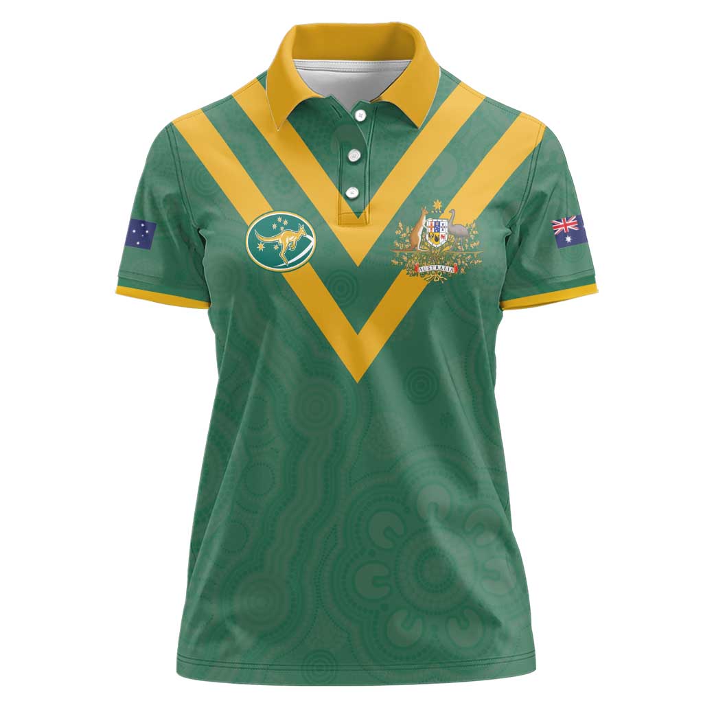 Custom Australia Rugby Women Polo Shirt Sporty Style