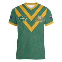 Custom Australia Rugby Women V-Neck T-Shirt Sporty Style