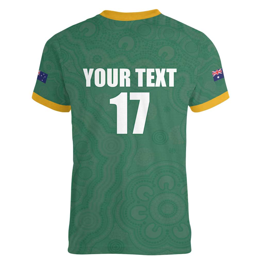 Custom Australia Rugby Women V-Neck T-Shirt Sporty Style