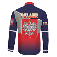 Poland Coat of Arms Family Matching Long Sleeve Bodycon Dress and Hawaiian Shirt A white and Crowned Eagle