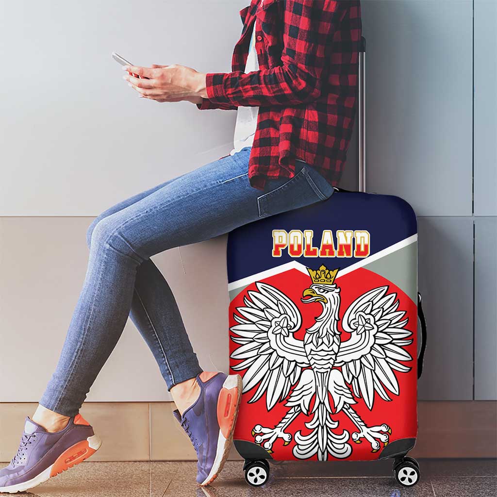 Poland Coat of Arms Luggage Cover A white and Crowned Eagle