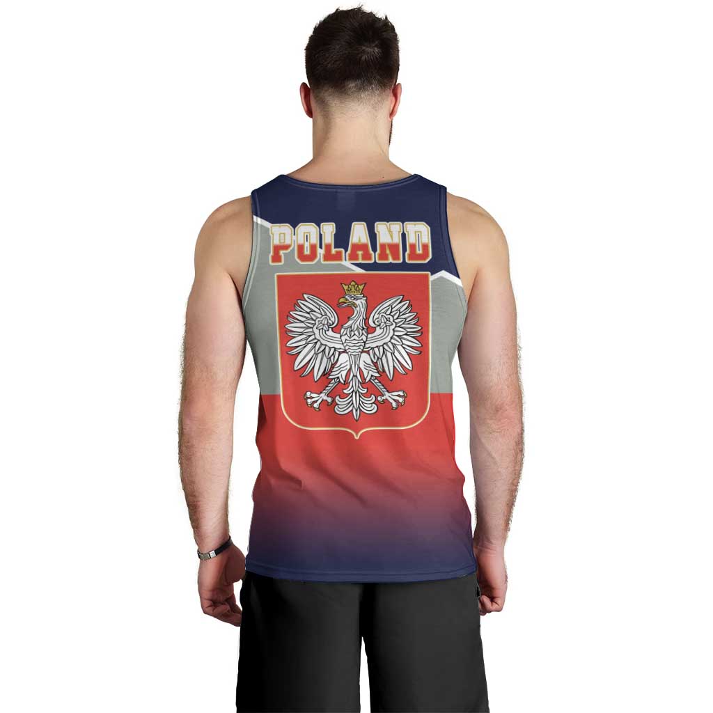 Poland Coat of Arms Men Tank Top A white and Crowned Eagle LT17 - Wonder Print Shop