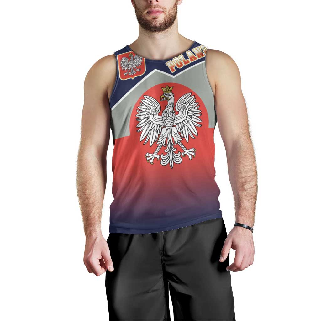 Poland Coat of Arms Men Tank Top A white and Crowned Eagle LT17 - Wonder Print Shop
