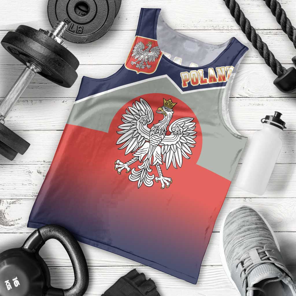 Poland Coat of Arms Men Tank Top A white and Crowned Eagle LT17 - Wonder Print Shop