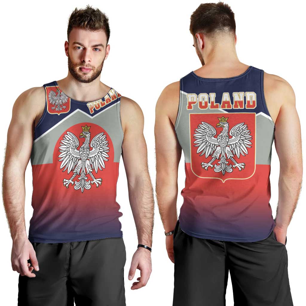 Poland Coat of Arms Men Tank Top A white and Crowned Eagle LT17 - Wonder Print Shop