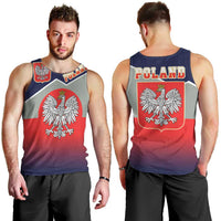 Poland Coat of Arms Men Tank Top A white and Crowned Eagle LT17 - Wonder Print Shop