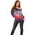 Poland Coat of Arms Off Shoulder Sweater A white and Crowned Eagle LT17 - Wonder Print Shop