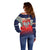 Poland Coat of Arms Off Shoulder Sweater A white and Crowned Eagle LT17 - Wonder Print Shop