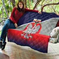 Poland Coat of Arms Quilt A white and Crowned Eagle LT17 - Wonder Print Shop