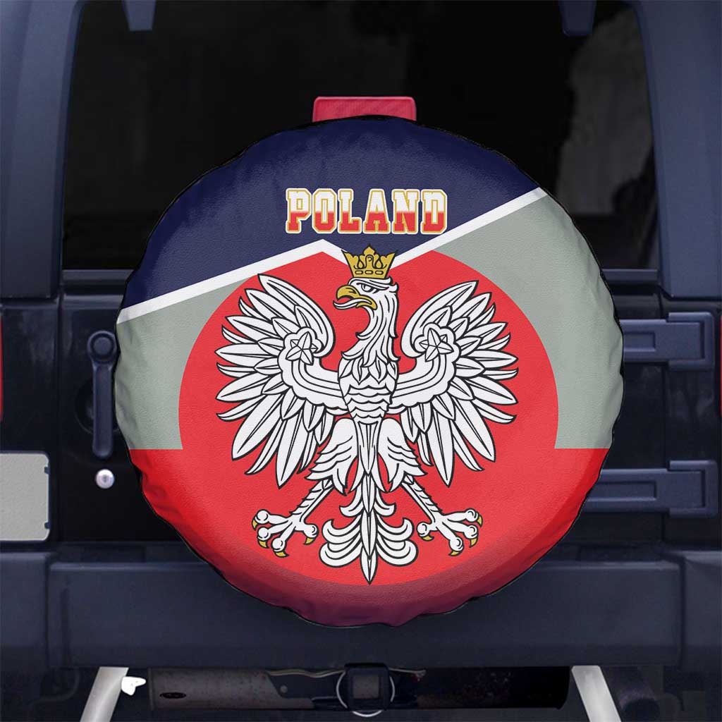 Poland Coat of Arms Spare Tire Cover A white and Crowned Eagle LT17 - Wonder Print Shop