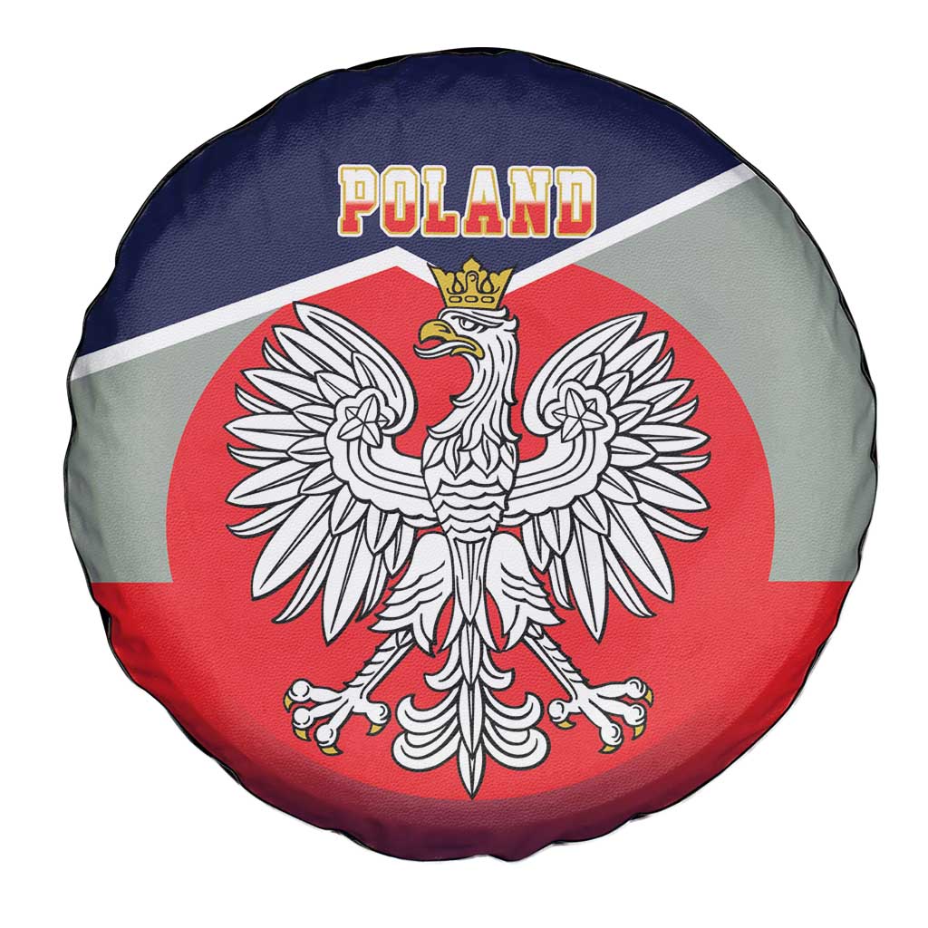 Poland Coat of Arms Spare Tire Cover A white and Crowned Eagle LT17 - Wonder Print Shop