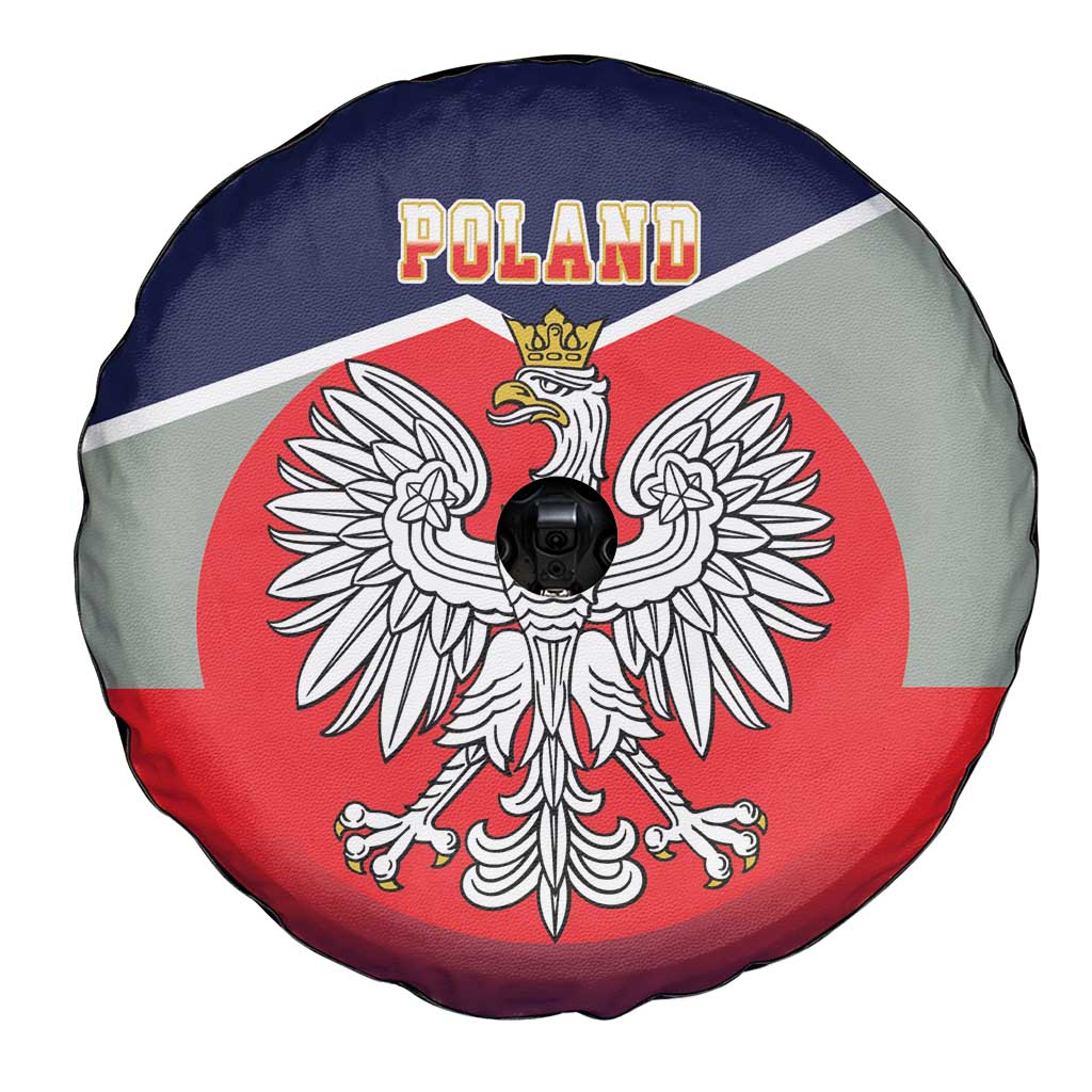 Poland Coat of Arms Spare Tire Cover A white and Crowned Eagle LT17 - Wonder Print Shop