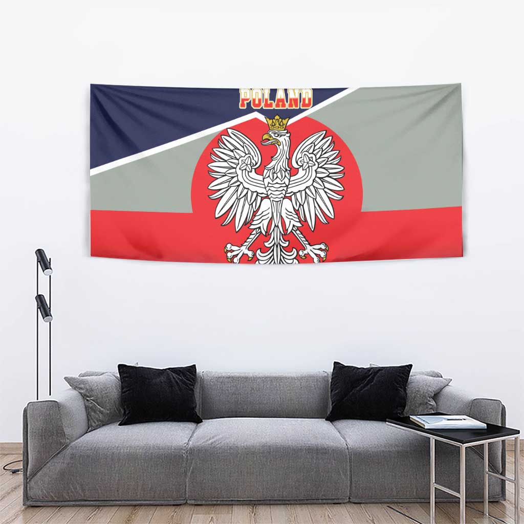Poland Coat of Arms Tapestry A white and Crowned Eagle LT17 - Wonder Print Shop