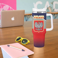 Poland Coat of Arms Tumbler With Handle A white and Crowned Eagle LT17 - Wonder Print Shop