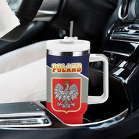 Poland Coat of Arms Tumbler With Handle A white and Crowned Eagle LT17 - Wonder Print Shop