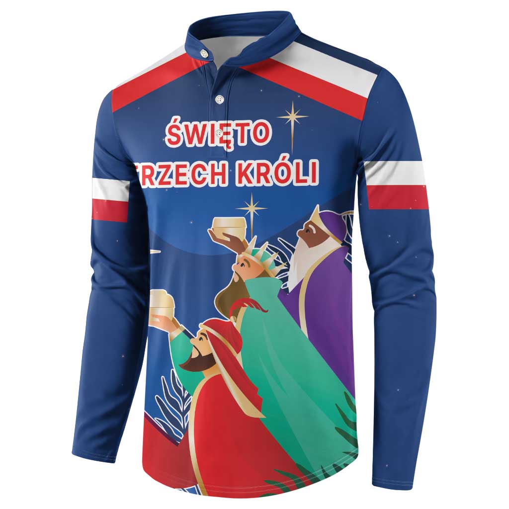 Poland Epiphany Button Sweatshirt The Three Kings Day - Trzech Kroli