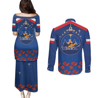 Poland Epiphany Couples Matching Puletasi and Long Sleeve Button Shirt The Three Kings Day - Trzech Kroli