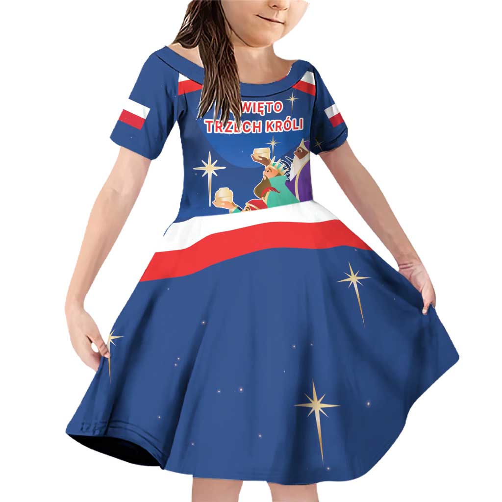 Poland Epiphany Family Matching Off Shoulder Short Dress and Hawaiian Shirt The Three Kings Day - Trzech Kroli