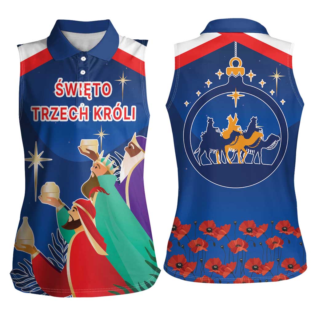 Poland Epiphany Women Sleeveless Polo Shirt The Three Kings Day - Trzech Kroli LT17 - Wonder Print Shop