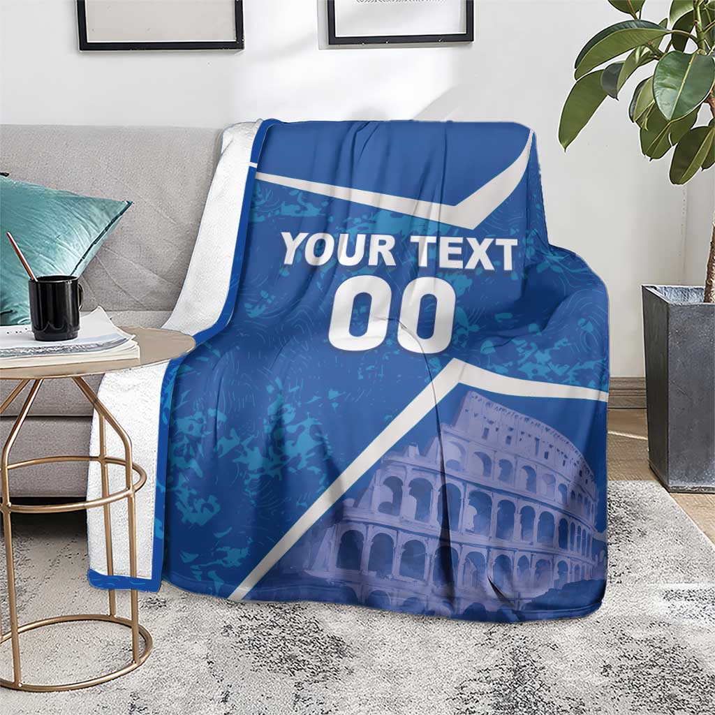 Custom Italy Football Blanket With Colosseum