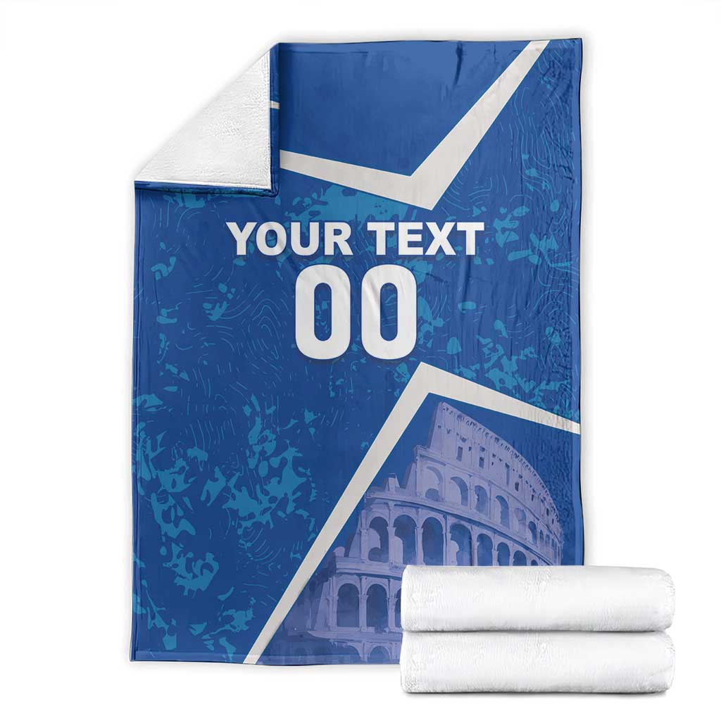 Custom Italy Football Blanket With Colosseum