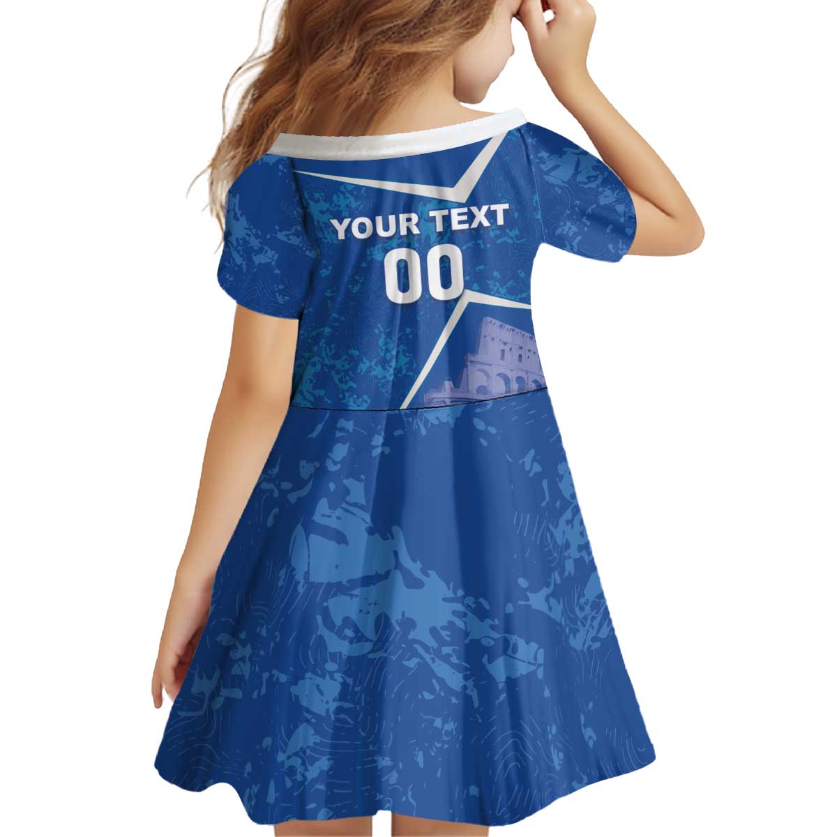Custom Italy Football Family Matching Off Shoulder Short Dress and Hawaiian Shirt With Colosseum - Wonder Print Shop