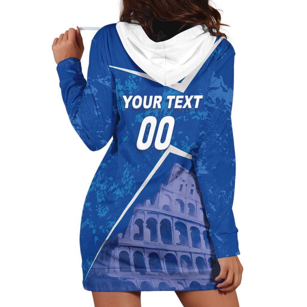 Custom Italy Football Hoodie Dress With Colosseum - Wonder Print Shop
