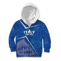 Custom Italy Football Kid Hoodie With Colosseum - Wonder Print Shop