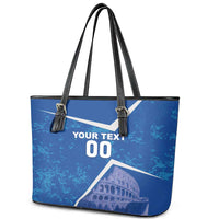 Custom Italy Football Leather Tote Bag With Colosseum - Wonder Print Shop