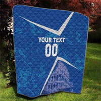 Custom Italy Football Quilt With Colosseum - Wonder Print Shop