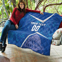 Custom Italy Football Quilt With Colosseum - Wonder Print Shop