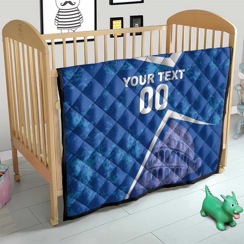Custom Italy Football Quilt With Colosseum - Wonder Print Shop