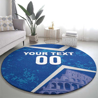 Custom Italy Football Round Carpet With Colosseum