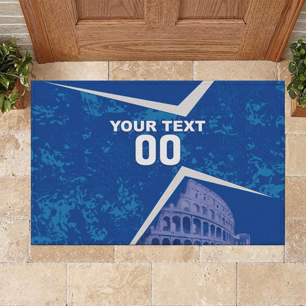 Custom Italy Football Rubber Doormat With Colosseum - Wonder Print Shop
